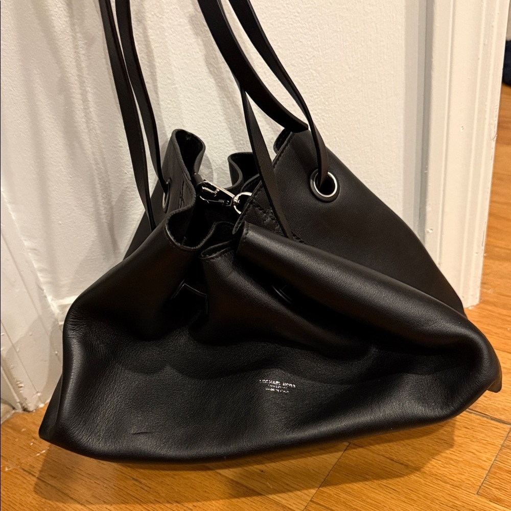 Michael Kors Collection Black Leather Shoulder Bag